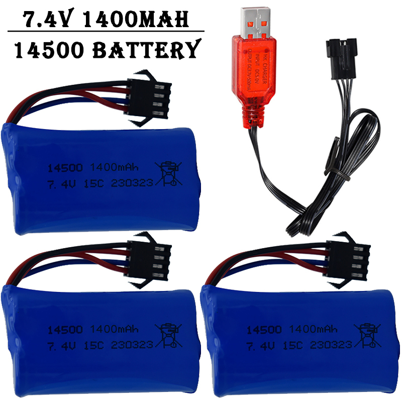 Balance Charger Rc - Akumulator litowo-jonowy 7.4V 1400mAh 14500 /