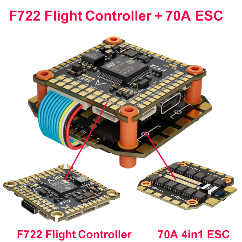 F722 Flight Controller - DAKEFPV F722 60A Stack ICM42688P Kontroler