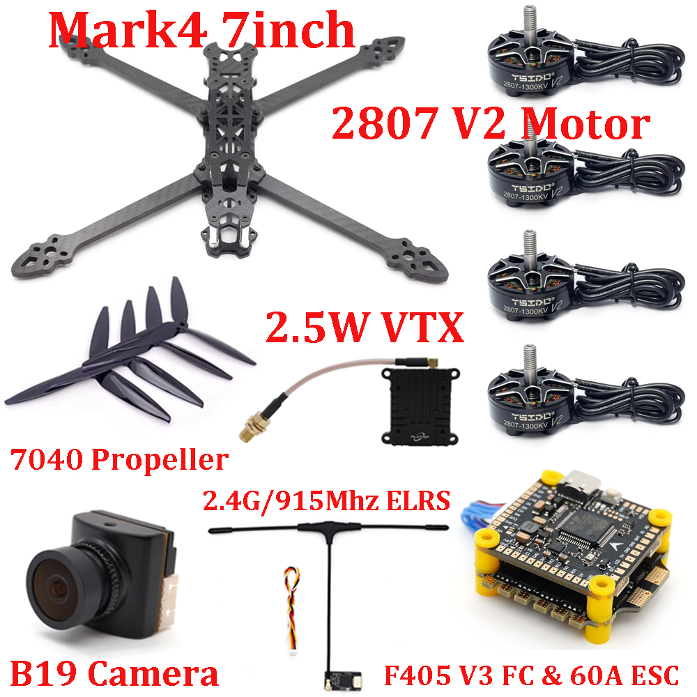 F405 Flight Controller - Zestaw ramy Mark4 7 cali F405