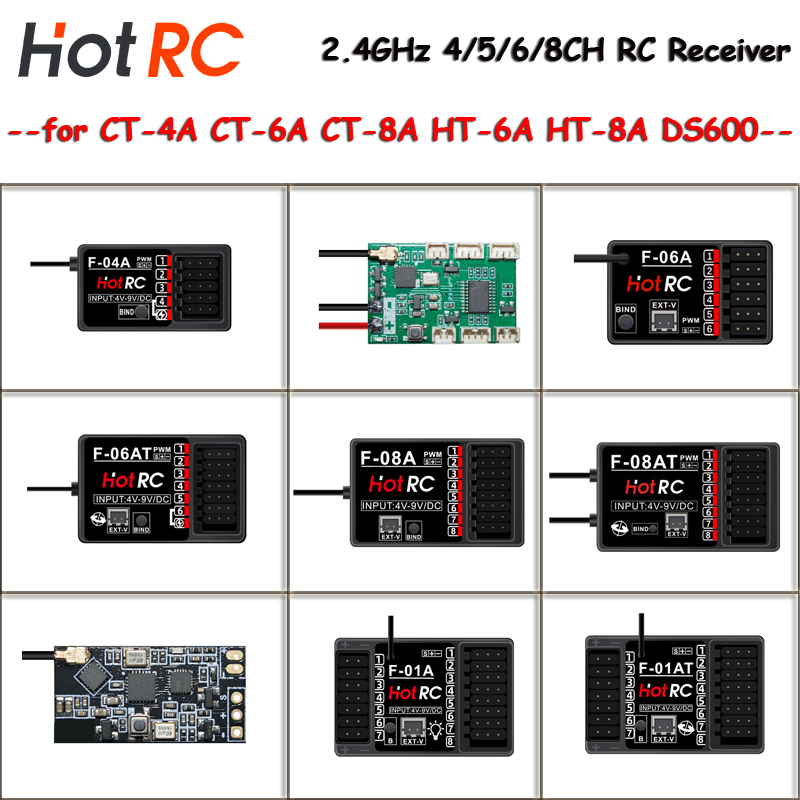 Radio Transmitter 2.4Ghz - Odbiorniki HOTRC 2.4Ghz F-01A F-10AT F-06A