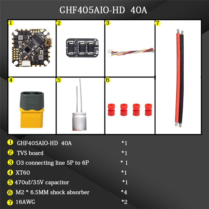 ABTI-GHF405AIO-HD 40A AIO Kont – F405 Flight Controller recenzja i cena