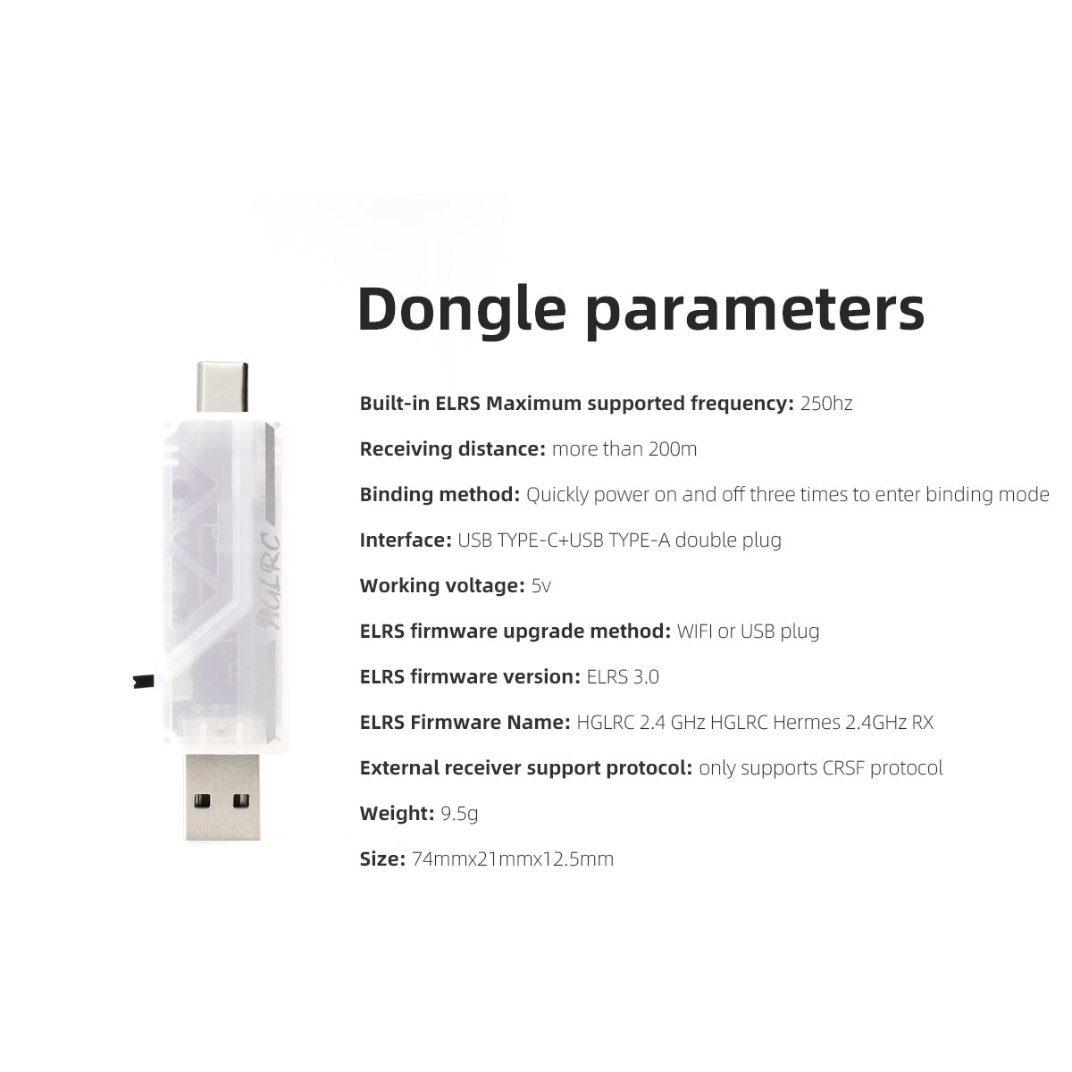 Bezprzewodowy dongle HGLRC ELR – Radio Transmitter 2.4Ghz recenzja i cena