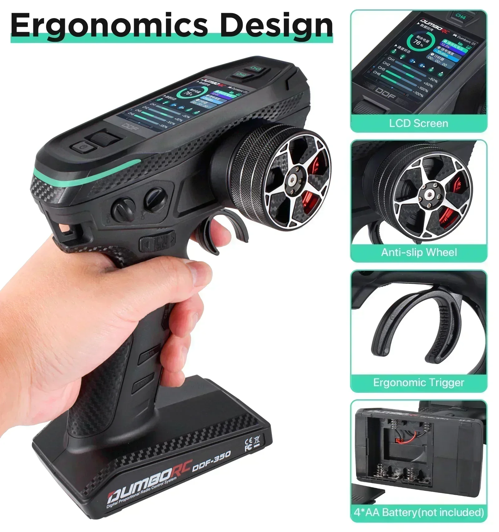 DUMBORC 10CH DDF-350 RC Pilot  – Radio Transmitter 2.4Ghz recenzja i cena