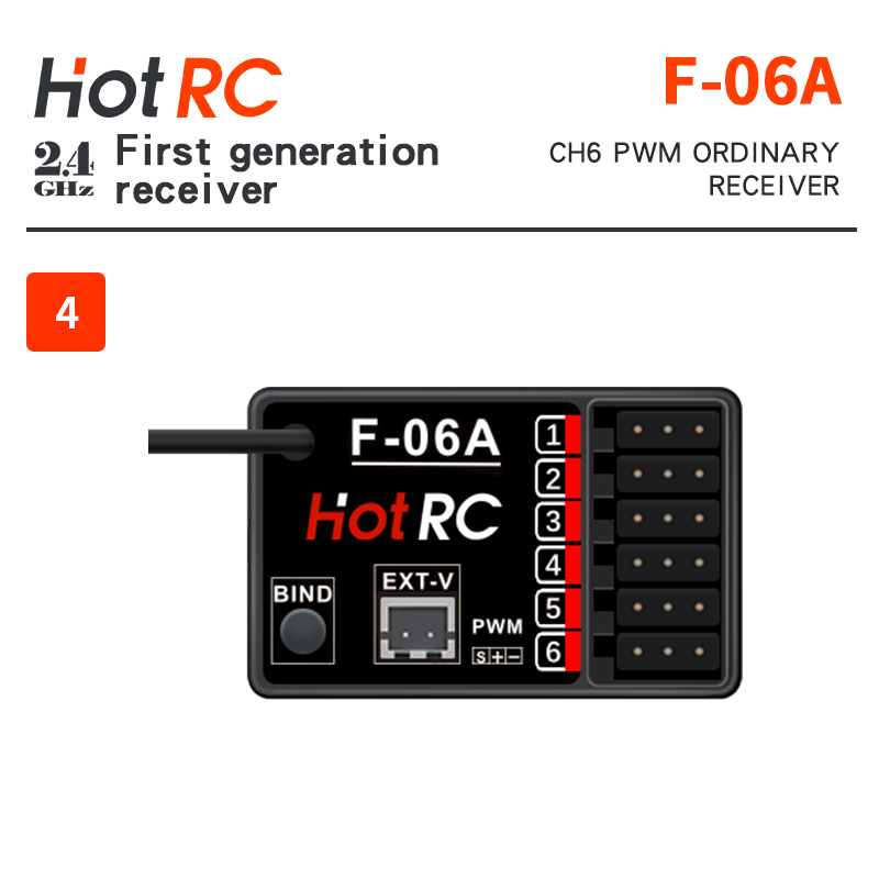 Odbiorniki HOTRC 2.4Ghz F-01A  – Radio Transmitter 2.4Ghz recenzja i cena
