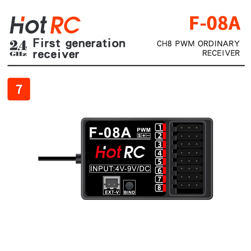 Odbiorniki HOTRC 2.4Ghz F-01A  – Radio Transmitter 2.4Ghz recenzja i cena